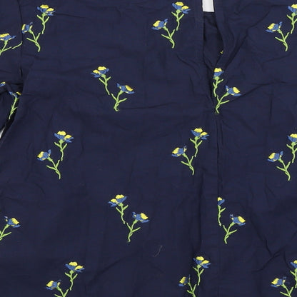 Womens UK Size 8 Warehouse Blue Basic Blouse