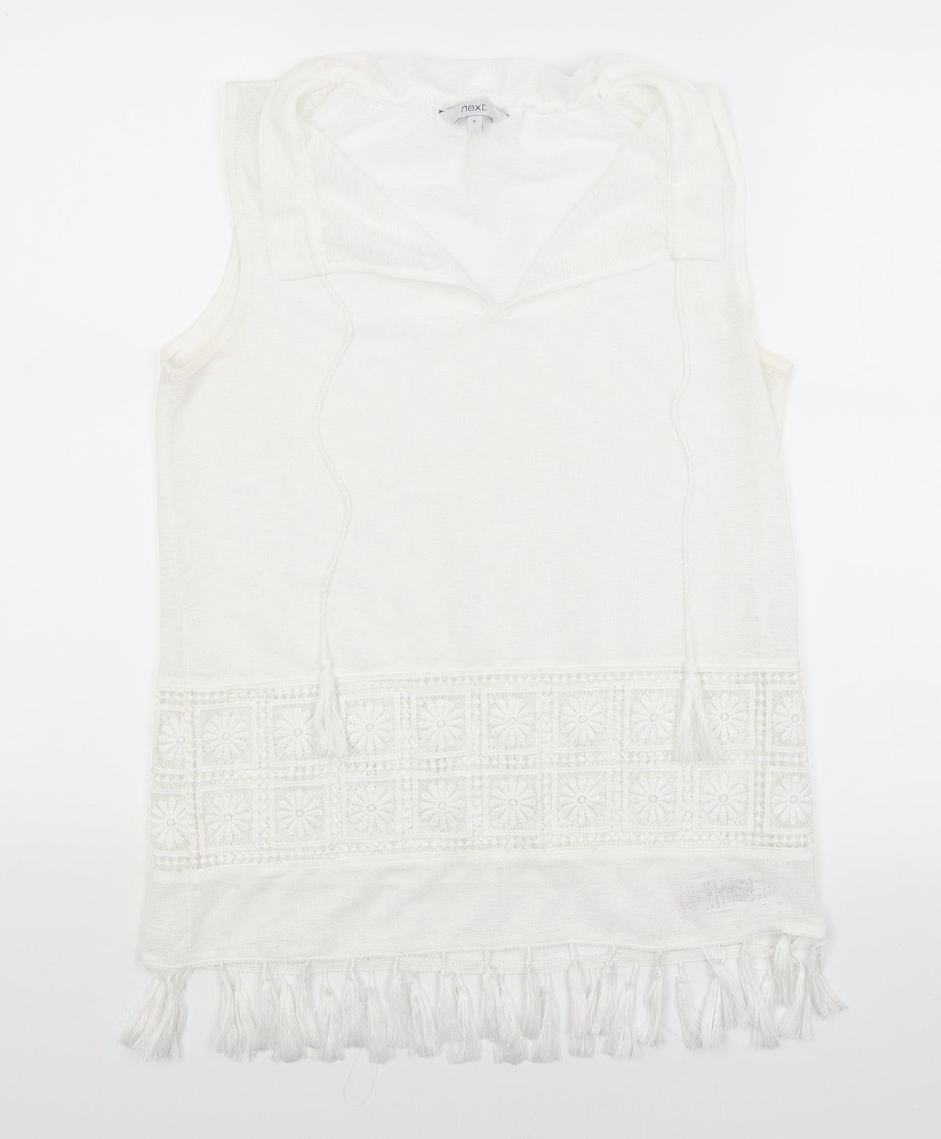 Womens UK Size 8 NEXT White Basic Tank