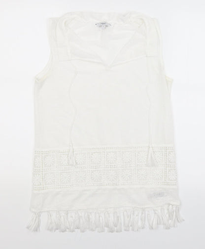 Womens UK Size 8 NEXT White Basic Tank