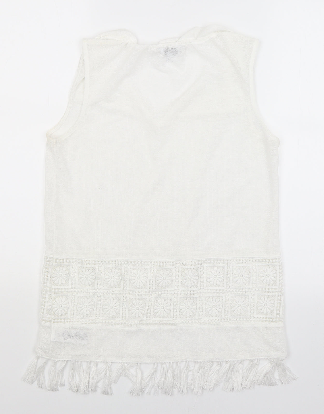 Womens UK Size 8 NEXT White Basic Tank