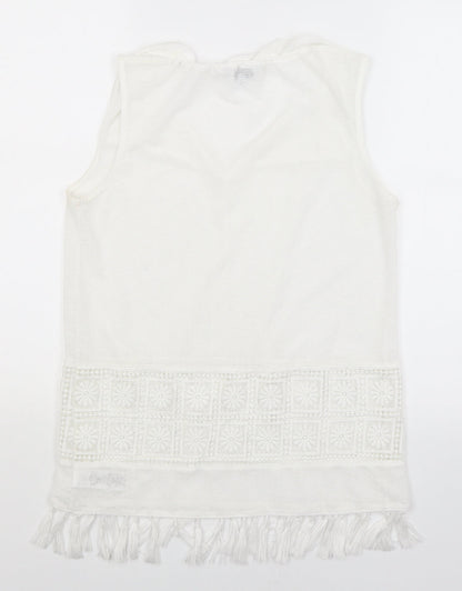 Womens UK Size 8 NEXT White Basic Tank