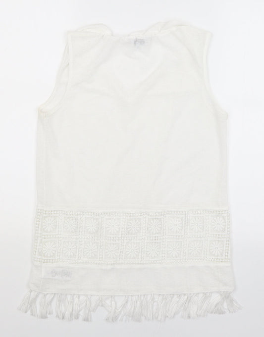 Womens UK Size 8 NEXT White Basic Tank