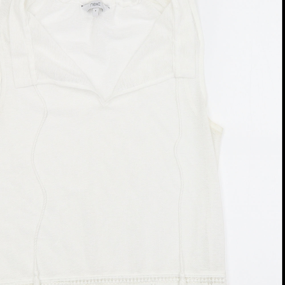 Womens UK Size 8 NEXT White Basic Tank
