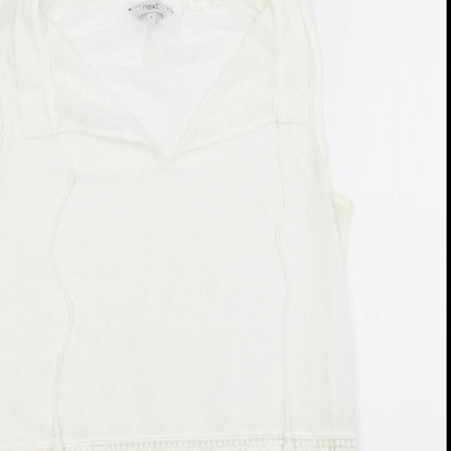 Womens UK Size 8 NEXT White Basic Tank