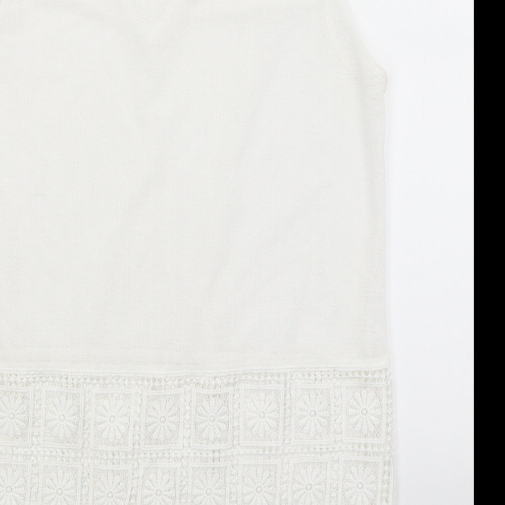 Womens UK Size 8 NEXT White Basic Tank