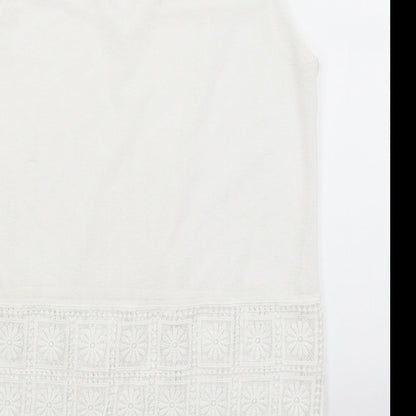 Womens UK Size 8 NEXT White Basic Tank