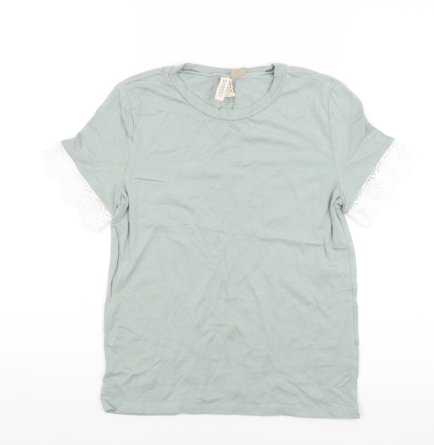 Womens UK Size XS Divided Green Basic T-Shirt