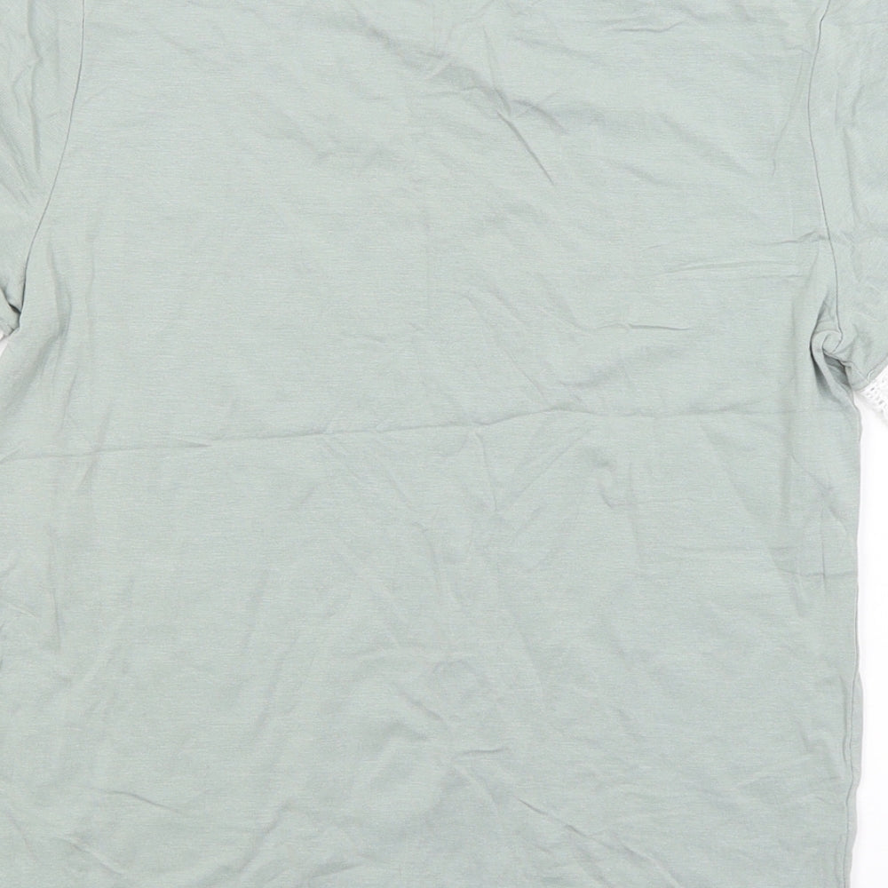 Womens UK Size XS Divided Green Basic T-Shirt