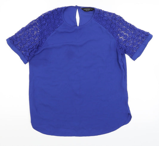 Womens UK Size 12 Dorothy Perkins Blue Basic T-Shirt