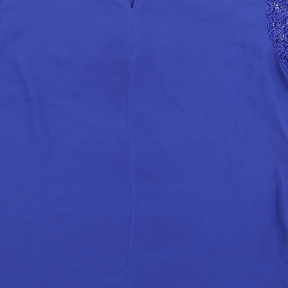 Womens UK Size 12 Dorothy Perkins Blue Basic T-Shirt
