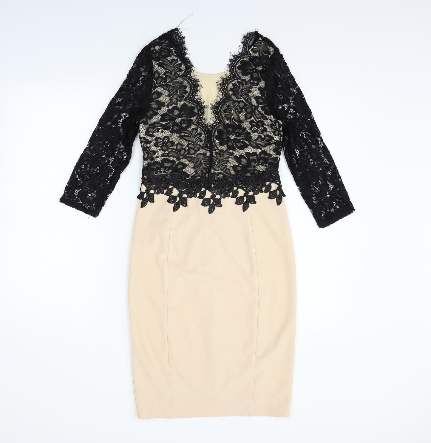 PARISIAN SIGNATURE Womens Beige   Fit & Flare  Size 8