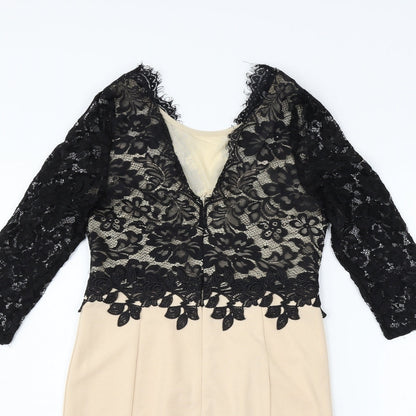 PARISIAN SIGNATURE Womens Beige   Fit & Flare  Size 8