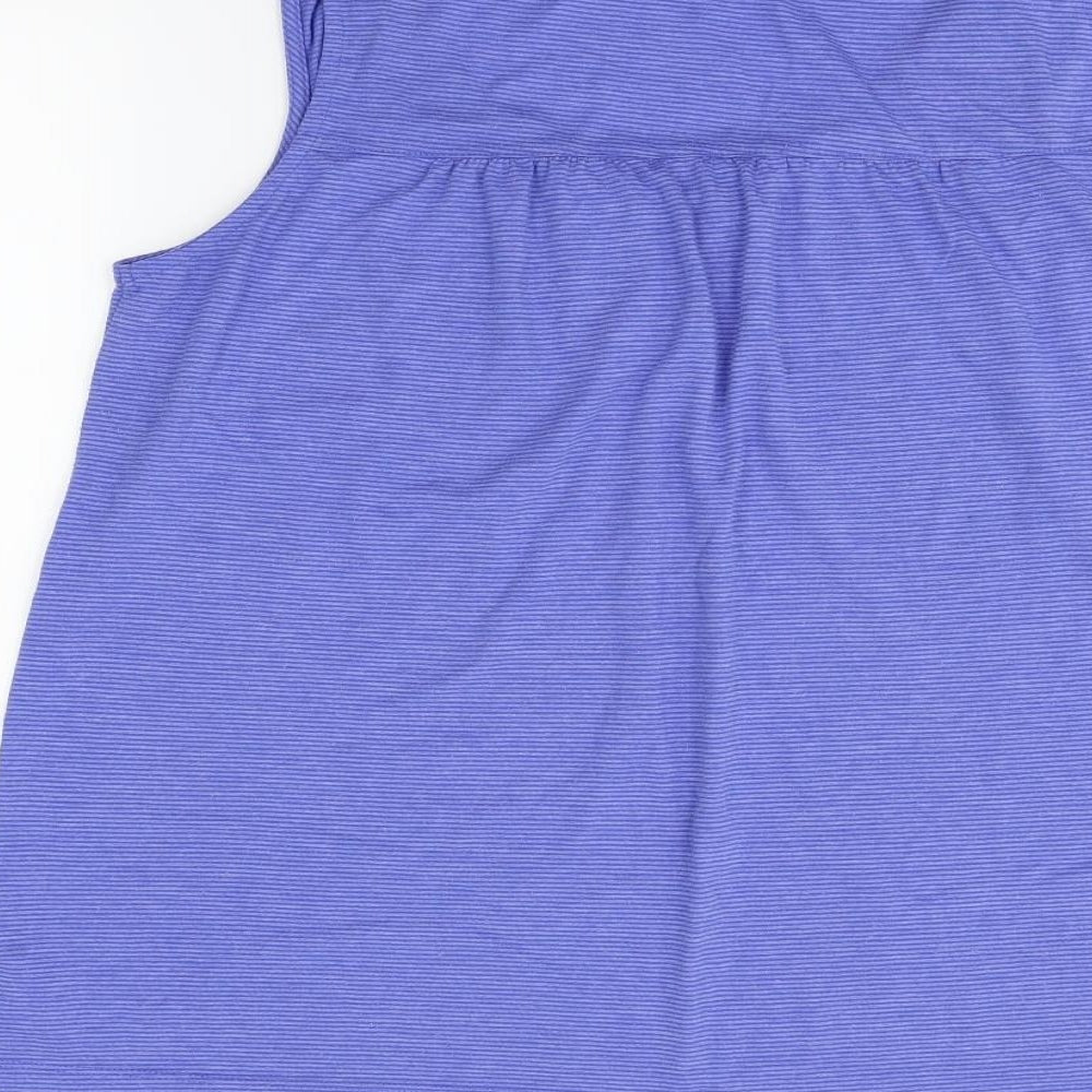 Preworn Womens Blue   Basic T-Shirt Size 16