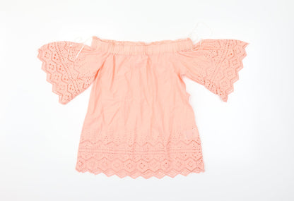 Womens UK Size 6 H&M Orange Basic Blouse