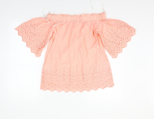 Womens UK Size 6 H&M Orange Basic Blouse