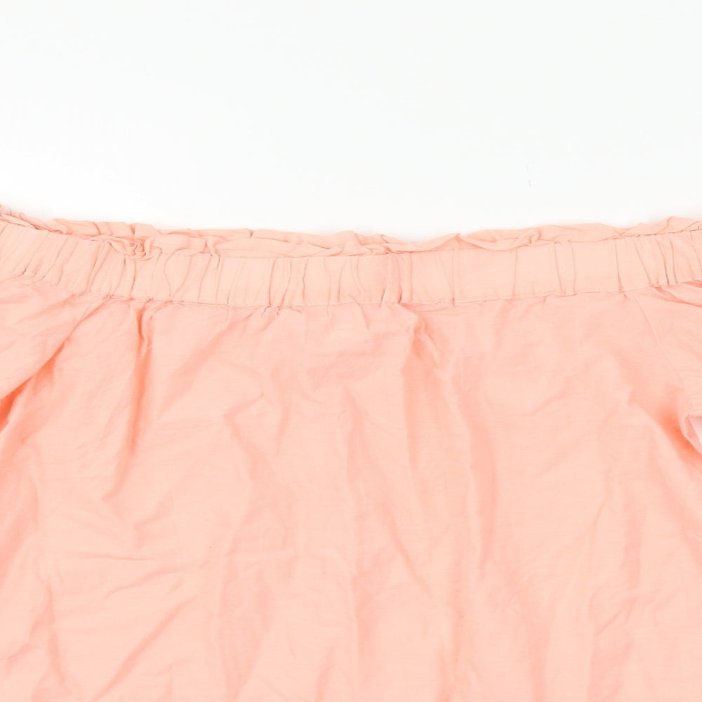 Womens UK Size 6 H&M Orange Basic Blouse