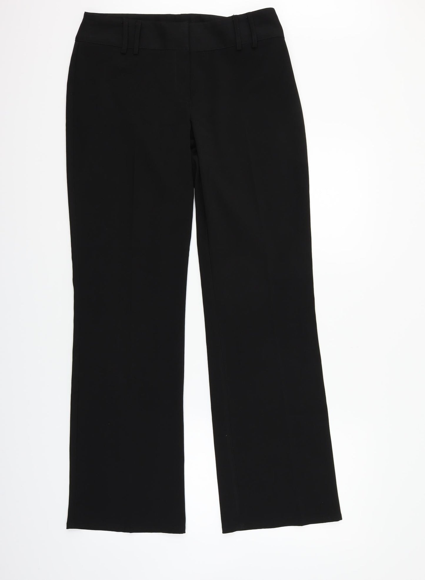 Womens UK Size 12 Preworn Regular Fit  Black Trousers