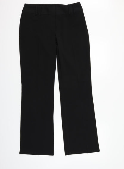 Womens UK Size 12 Preworn Regular Fit  Black Trousers