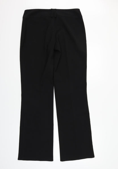 Womens UK Size 12 Preworn Regular Fit  Black Trousers