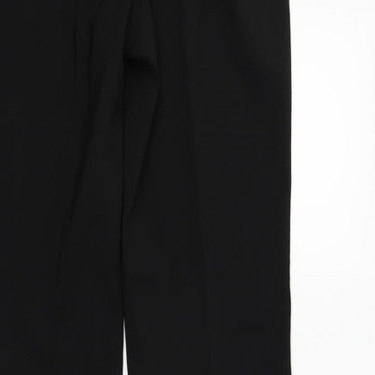 Womens UK Size 12 Preworn Regular Fit  Black Trousers