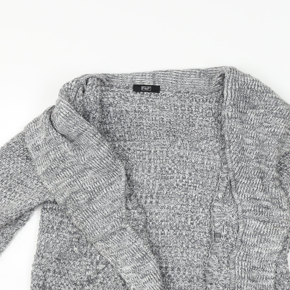 F&F Womens Grey   Cardigan Jumper Size 8