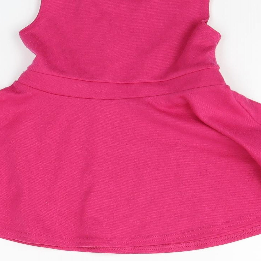 M&Co Girls Pink   Fit & Flare  Size 12-18 Months