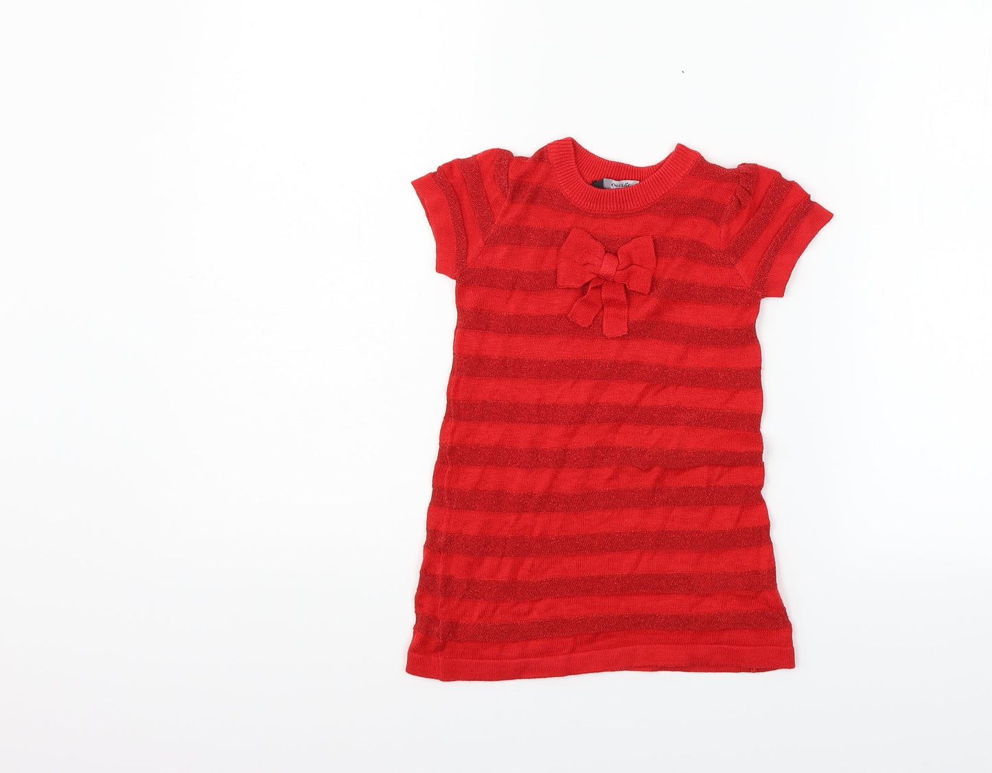 George Girls Red   Henley Jumper Size 12-18 Months