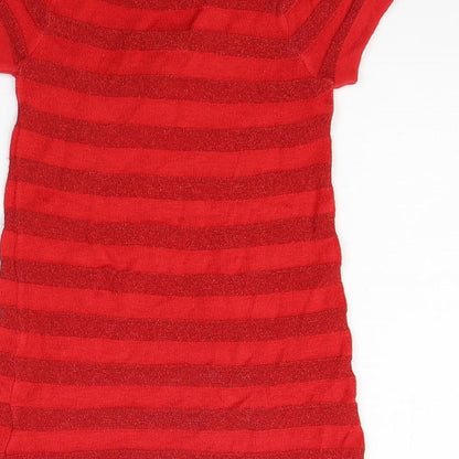 George Girls Red   Henley Jumper Size 12-18 Months