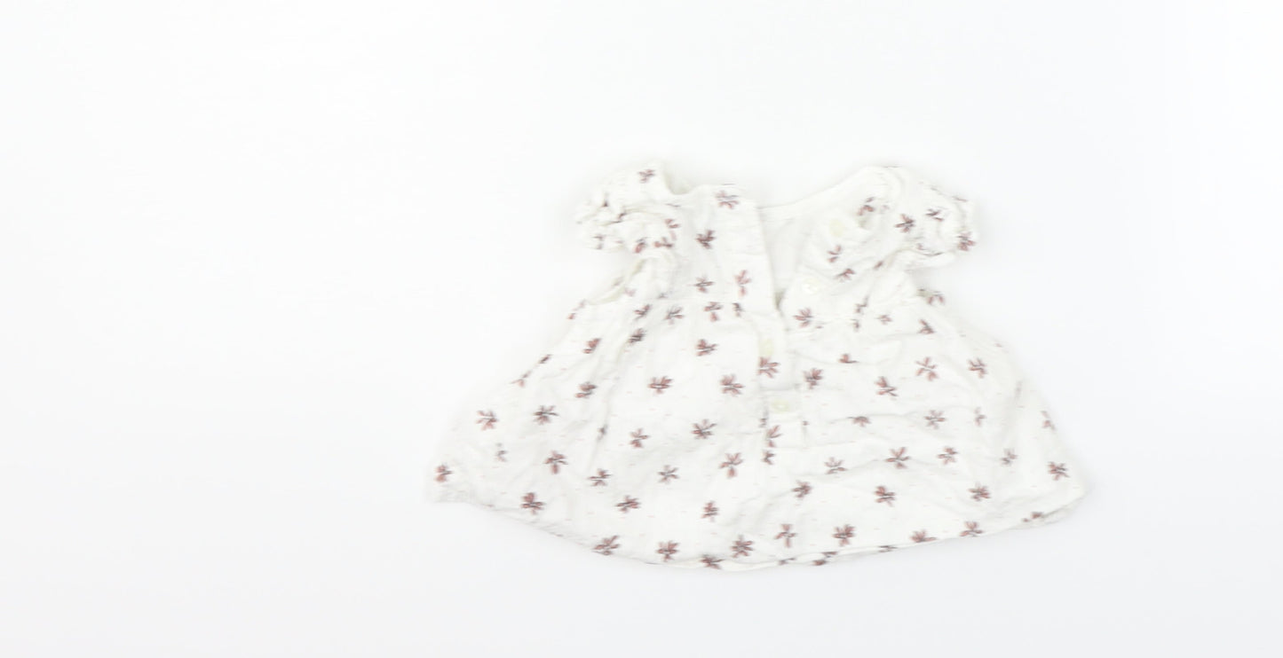 Primark Girls White Fair Isle  Fit & Flare  Size 3-6 Months