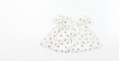 Primark Girls White Fair Isle  Fit & Flare  Size 3-6 Months
