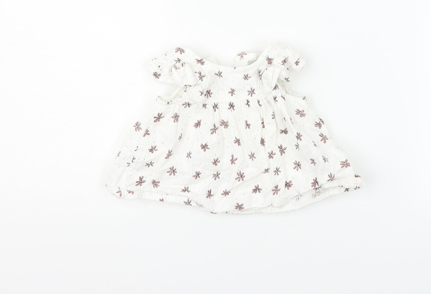 Primark Girls White Fair Isle  Fit & Flare  Size 3-6 Months