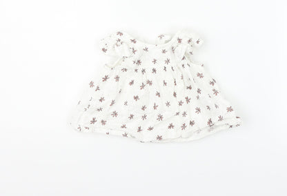 Primark Girls White Fair Isle  Fit & Flare  Size 3-6 Months