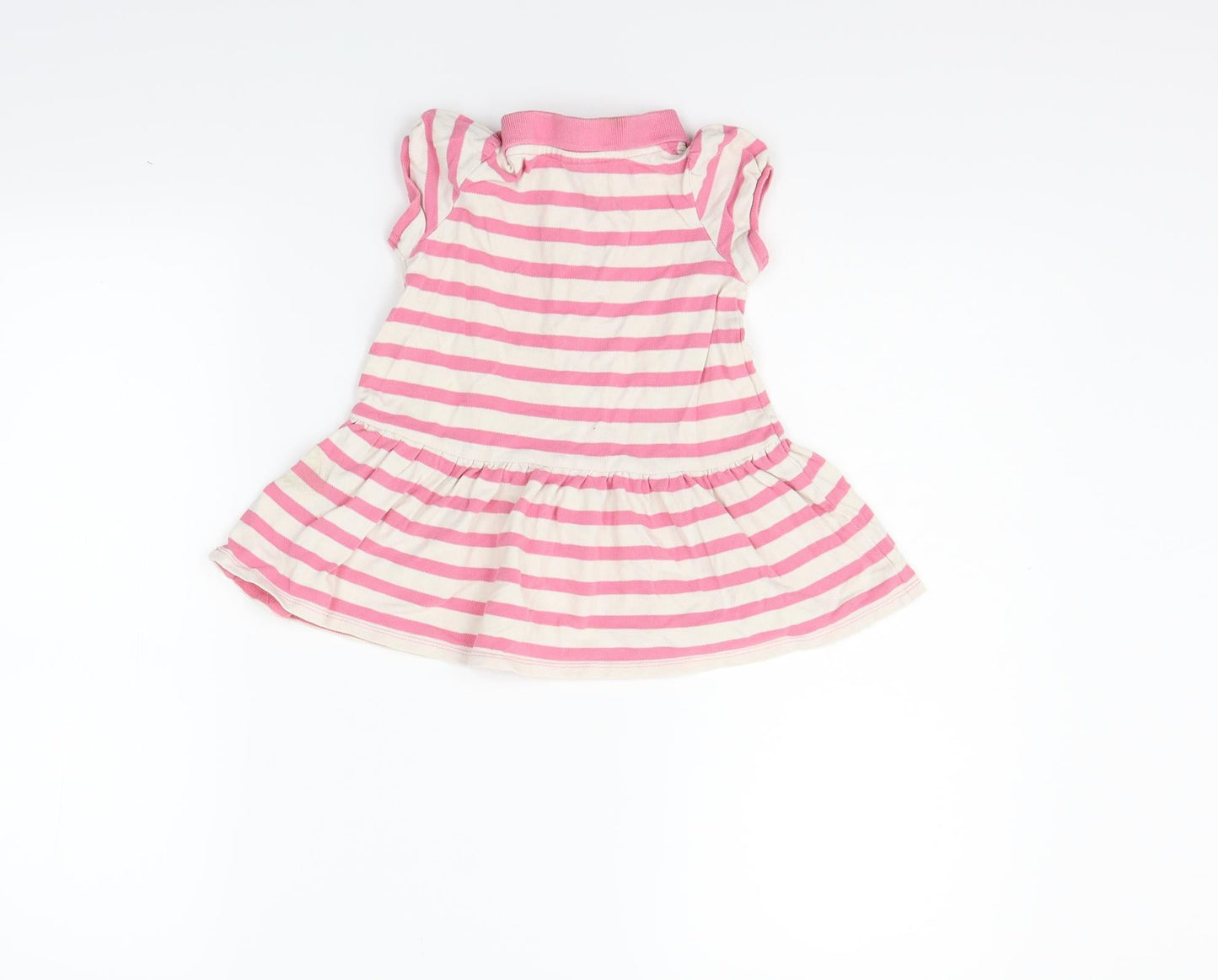 H&M Girls Pink Striped  T-Shirt Dress  Size 18-24 Months