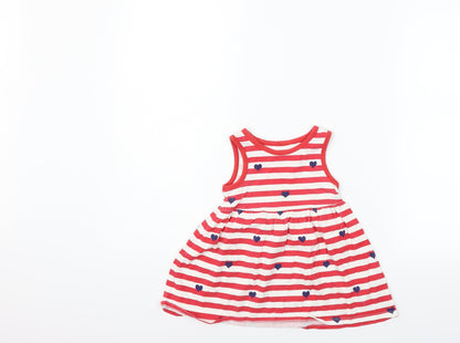 George Girls Purple Striped  Fit & Flare  Size 12-18 Months