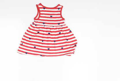 George Girls Purple Striped  Fit & Flare  Size 12-18 Months