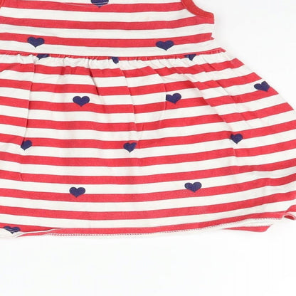George Girls Purple Striped  Fit & Flare  Size 12-18 Months