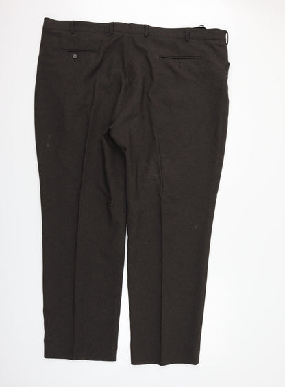 Womens UK Size 48 in Preworn Regular Fit  Brown Trousers