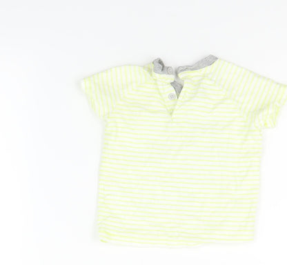 Matalan Girls Yellow Striped  Basic T-Shirt Size 3-6 Months