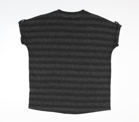 Womens UK Size L New Look Grey Basic Blouse