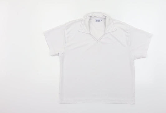 shotbowl Womens White   Basic Polo Size 2XL