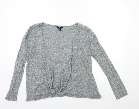 Womens UK Size XS Gap Grey Basic Blouse
