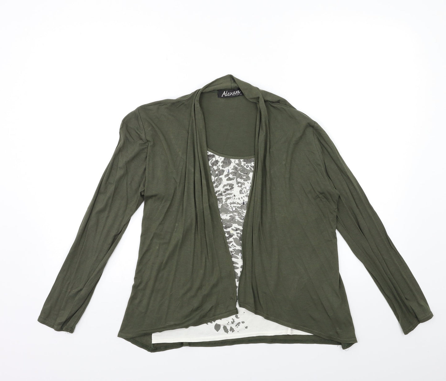 ALEXARA Womens Green   Basic T-Shirt Size S