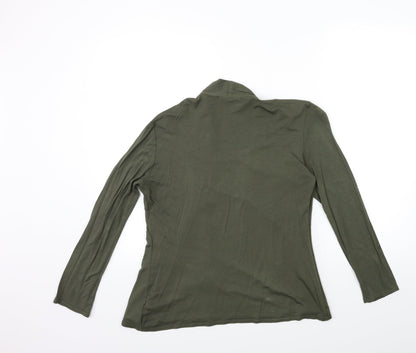 ALEXARA Womens Green   Basic T-Shirt Size S