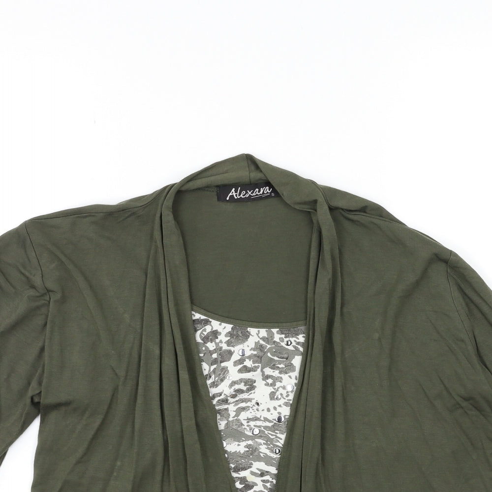 ALEXARA Womens Green   Basic T-Shirt Size S