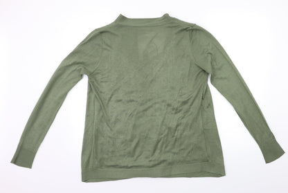 TU Womens Green  Knit Cardigan Jumper Size 10