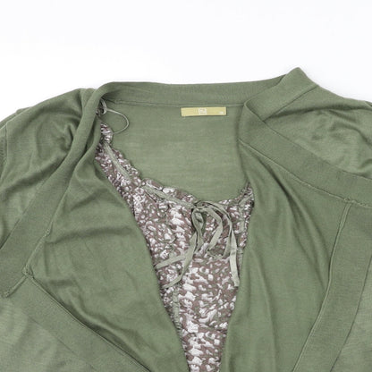 TU Womens Green  Knit Cardigan Jumper Size 10