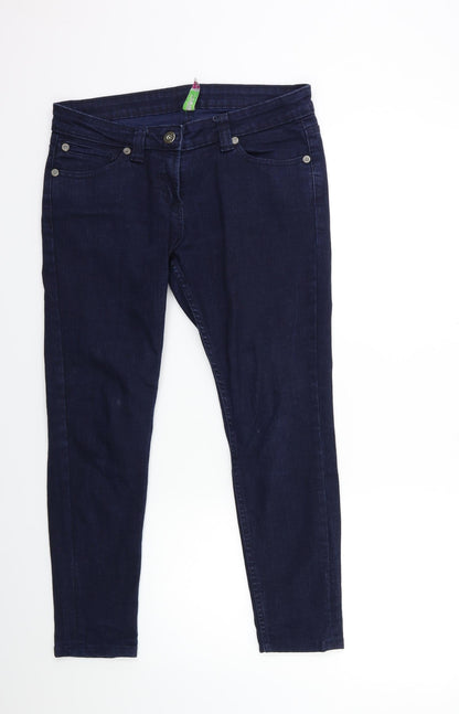 Denim & Co. Womens Blue  Denim Skinny Jeans Size 12 L26 in