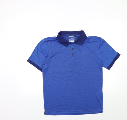 Dunlop Mens Blue Striped   Polo Size S