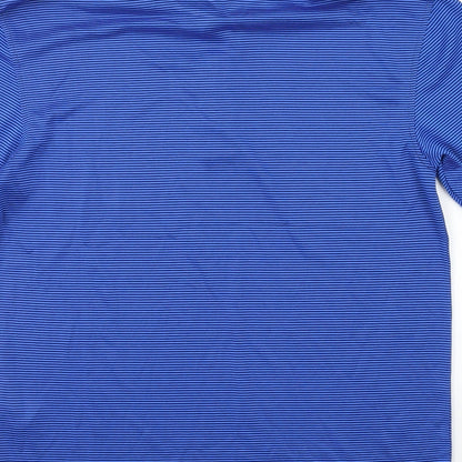 Dunlop Mens Blue Striped   Polo Size S
