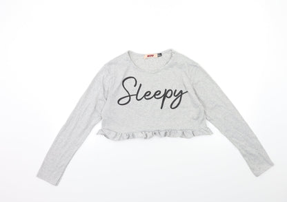 Misspap Womens Grey   Top Pyjama Top Size 8